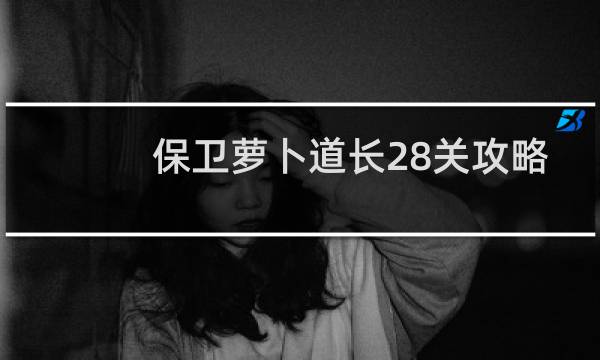 保卫萝卜道长28关攻略