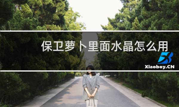 保卫萝卜里面水晶怎么用