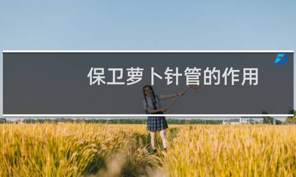 保卫萝卜针管的作用