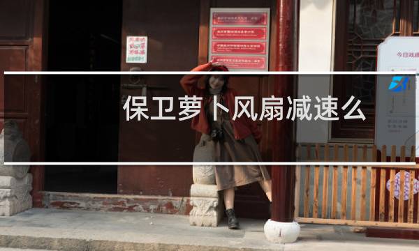 保卫萝卜风扇减速么