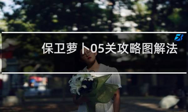 保卫萝卜05关攻略图解法