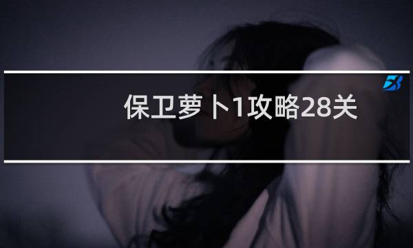 保卫萝卜1攻略28关