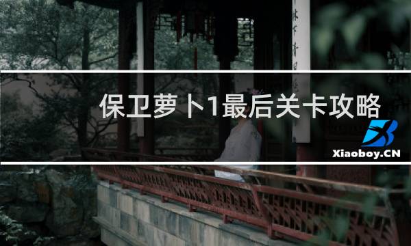 保卫萝卜1最后关卡攻略