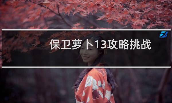 保卫萝卜13攻略挑战