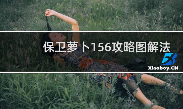 保卫萝卜156攻略图解法
