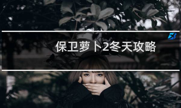 保卫萝卜2冬天攻略