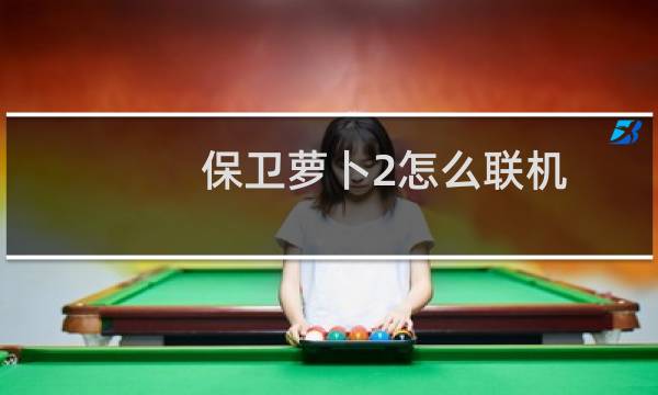 保卫萝卜2怎么联机