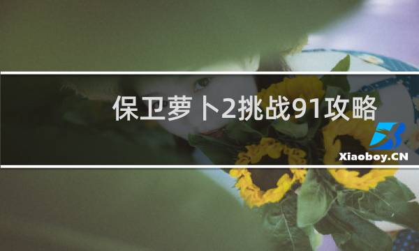 保卫萝卜2挑战91攻略
