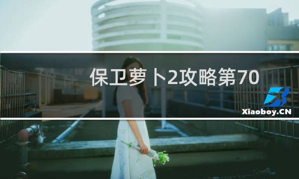 保卫萝卜2攻略第70