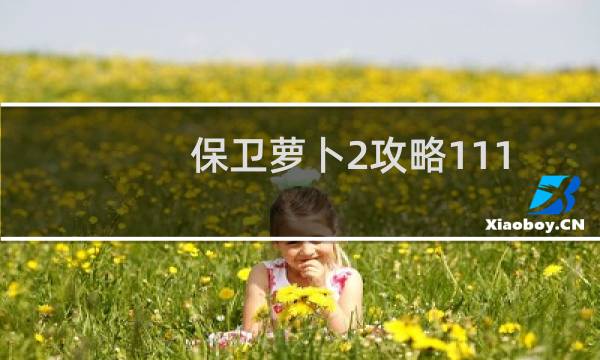 保卫萝卜2攻略111