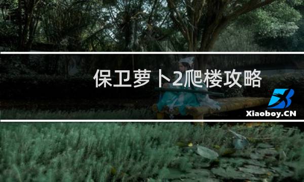保卫萝卜2爬楼攻略