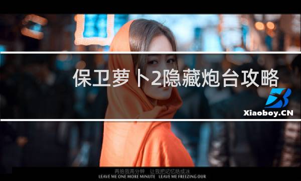 保卫萝卜2隐藏炮台攻略