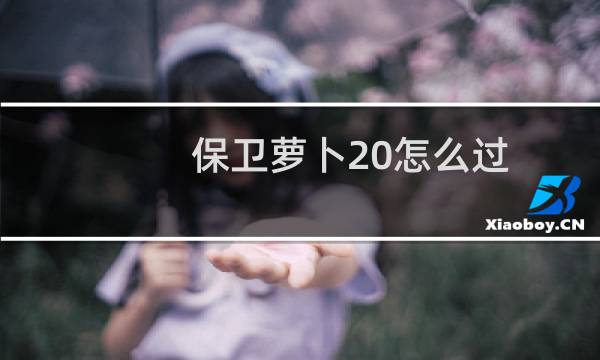 保卫萝卜20怎么过