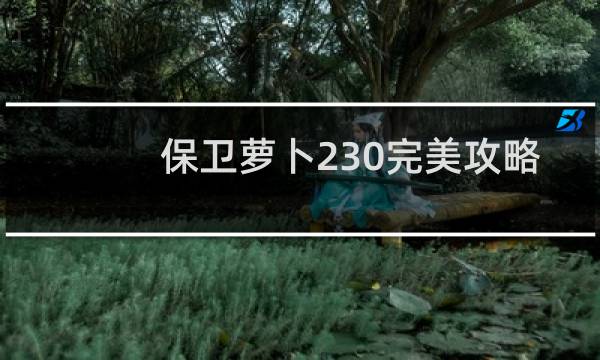 保卫萝卜230完美攻略