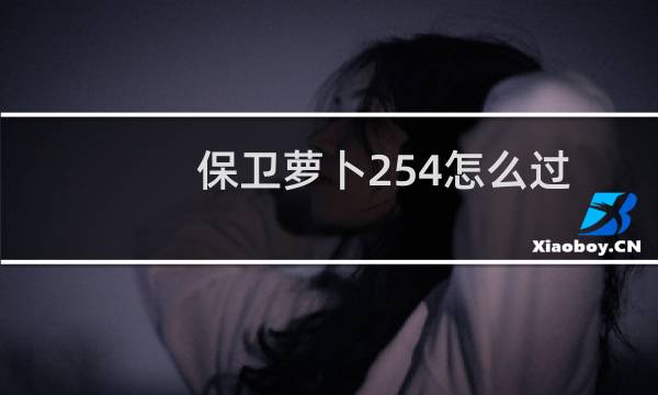 保卫萝卜254怎么过