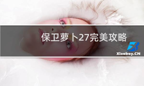 保卫萝卜27完美攻略