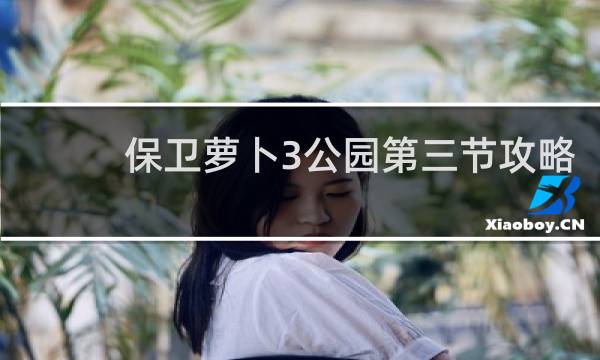 保卫萝卜3公园第三节攻略