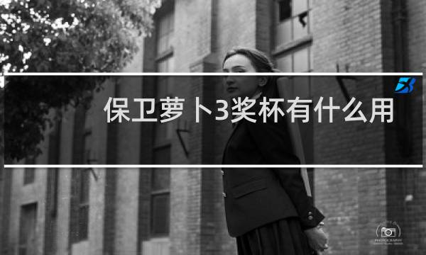 保卫萝卜3奖杯有什么用