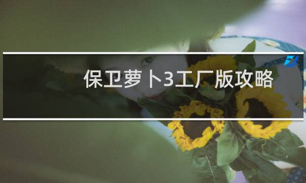 保卫萝卜3工厂版攻略