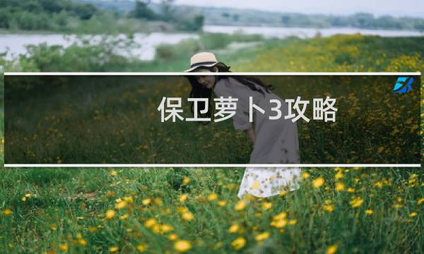 保卫萝卜3攻略 公园32