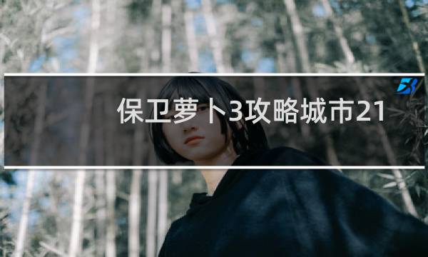 保卫萝卜3攻略城市21