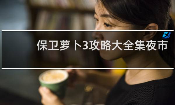 保卫萝卜3攻略大全集夜市