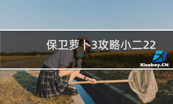 保卫萝卜3攻略小二22