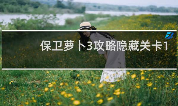 保卫萝卜3攻略隐藏关卡1