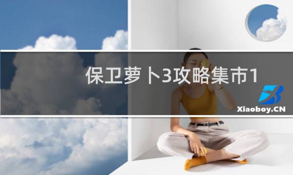 保卫萝卜3攻略集市1