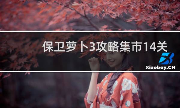 保卫萝卜3攻略集市14关