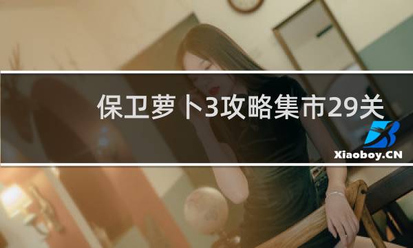 保卫萝卜3攻略集市29关