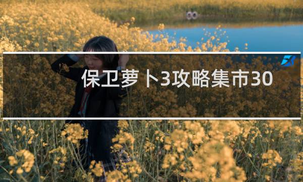 保卫萝卜3攻略集市30