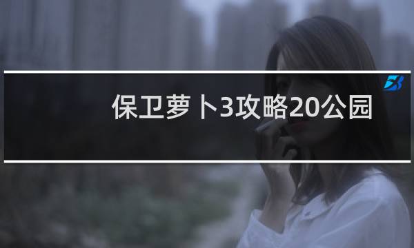 保卫萝卜3攻略20公园