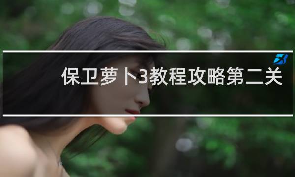 保卫萝卜3教程攻略第二关
