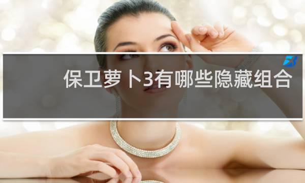 保卫萝卜3有哪些隐藏组合