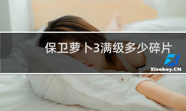 保卫萝卜3满级多少碎片