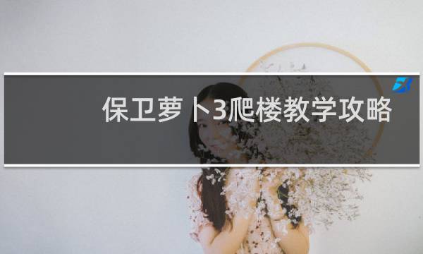 保卫萝卜3爬楼教学攻略