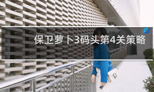 保卫萝卜3码头第4关策略