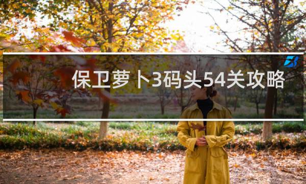 保卫萝卜3码头54关攻略