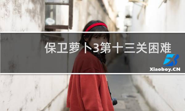 保卫萝卜3第十三关困难