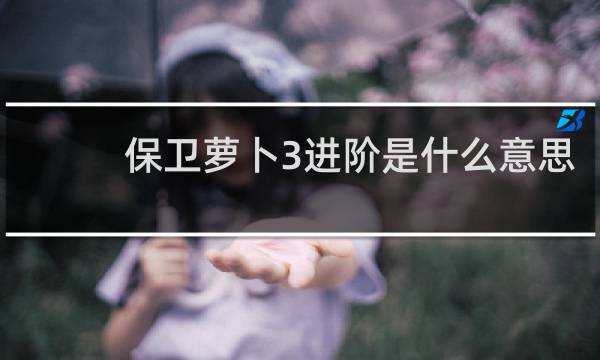 保卫萝卜3进阶是什么意思