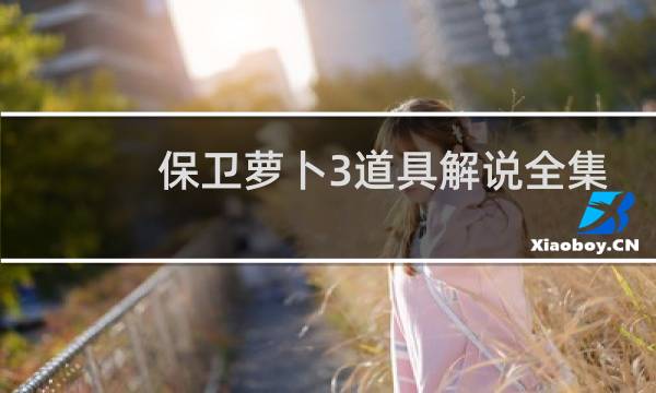 保卫萝卜3道具解说全集