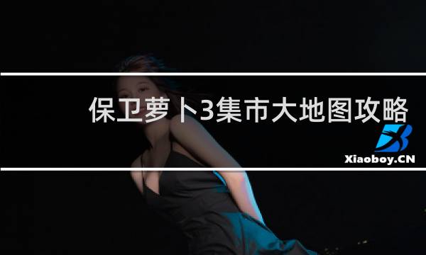 保卫萝卜3集市大地图攻略