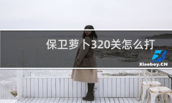 保卫萝卜320关怎么打