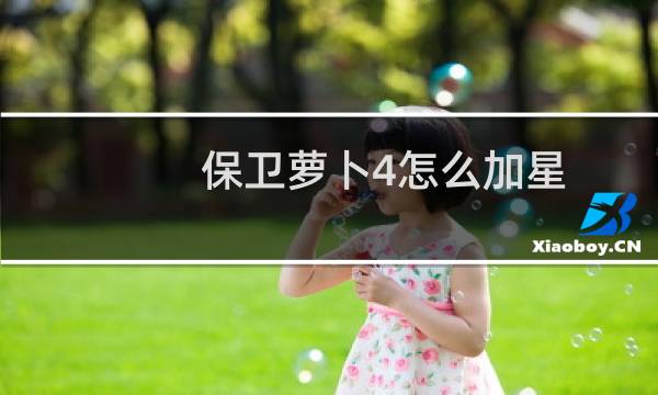 保卫萝卜4怎么加星