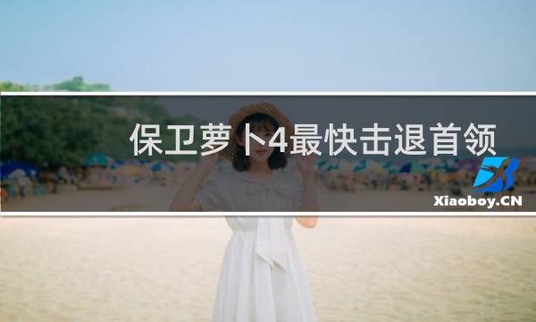 保卫萝卜4最快击退首领