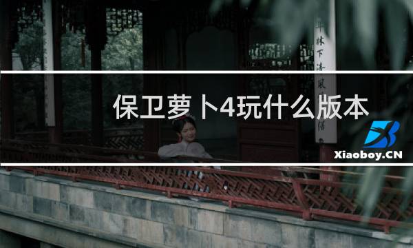 保卫萝卜4玩什么版本