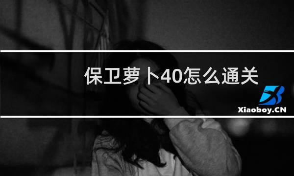 保卫萝卜40怎么通关