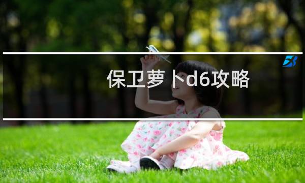 保卫萝卜d6攻略