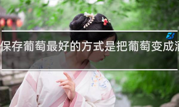 保存葡萄最好的方式是把葡萄变成酒出处